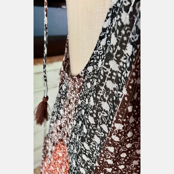 Anthropologie Shirred Beach Maxi Dress L - Picture 6 of 9